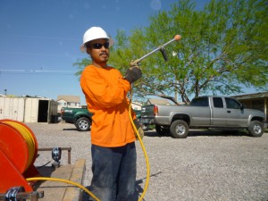 Affordable Tree Service Crew Member with Fertilizer Tank